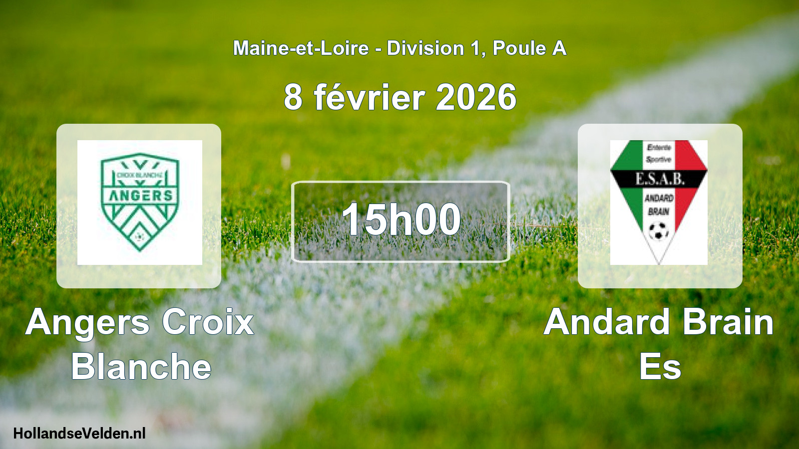 Geplande wedstrijd: Angers Croix Blanche - Andard Brain Es (8 februari 2026)