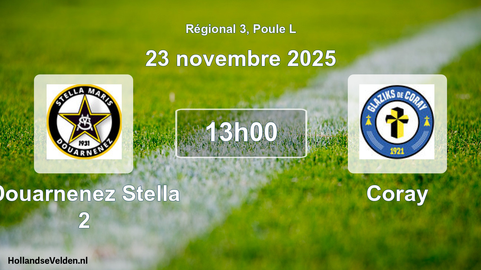 Geplande wedstrijd: Douarnenez Stella 2 - Coray (23 november 2025)