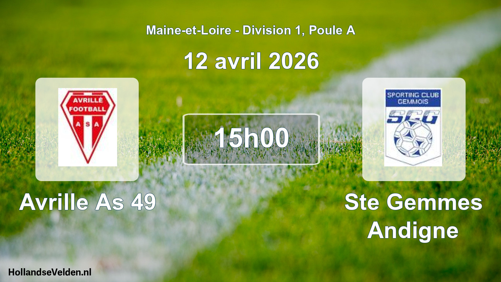 Scheduled Match: Avrille As 49 - Ste Gemmes Andigne (12 April 2026)