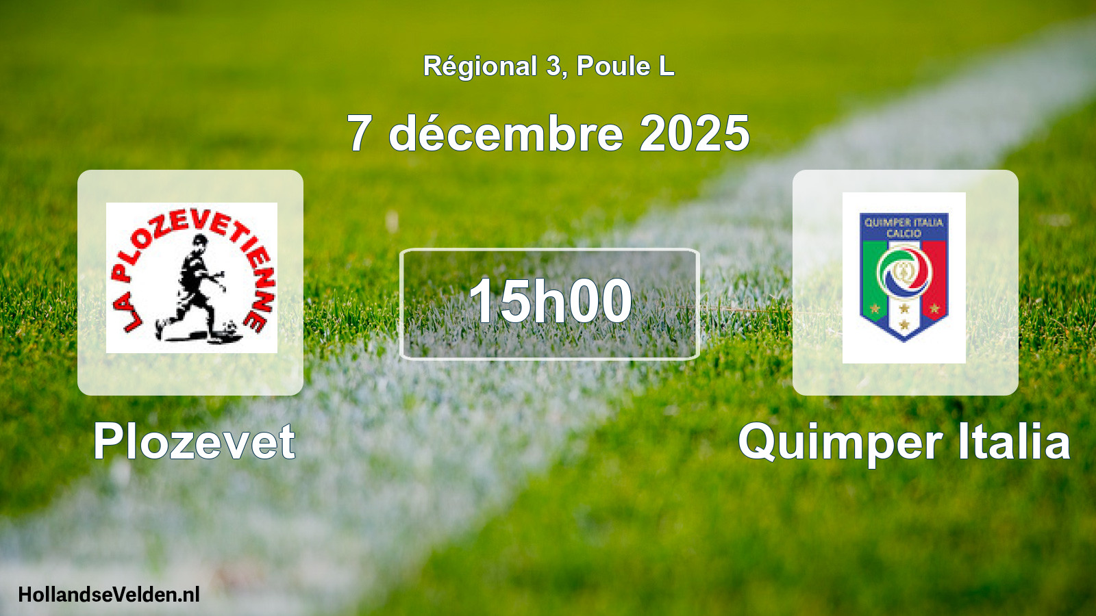 Geplande wedstrijd: Plozevet - Quimper Italia (7 décembre 2025)