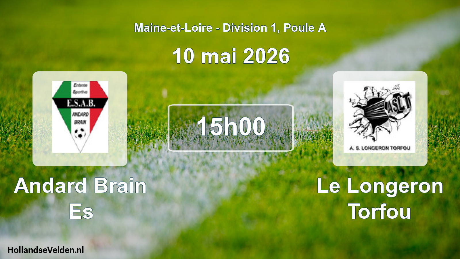 Geplande wedstrijd: Andard Brain Es - Le Longeron Torfou (10 mai 2026)