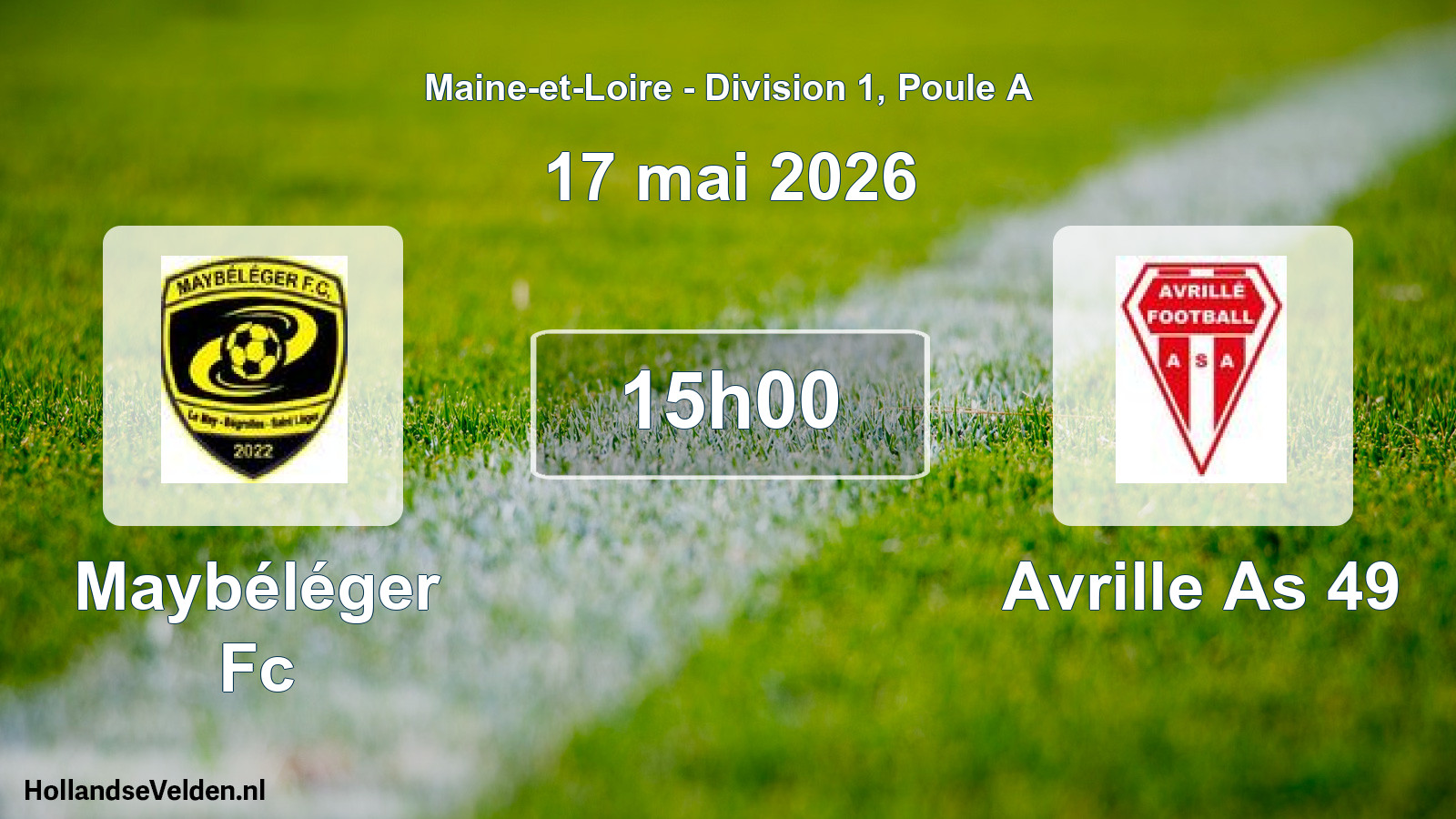 Geplande wedstrijd: Maybéléger Fc - Avrille As 49 (17 mei 2026)