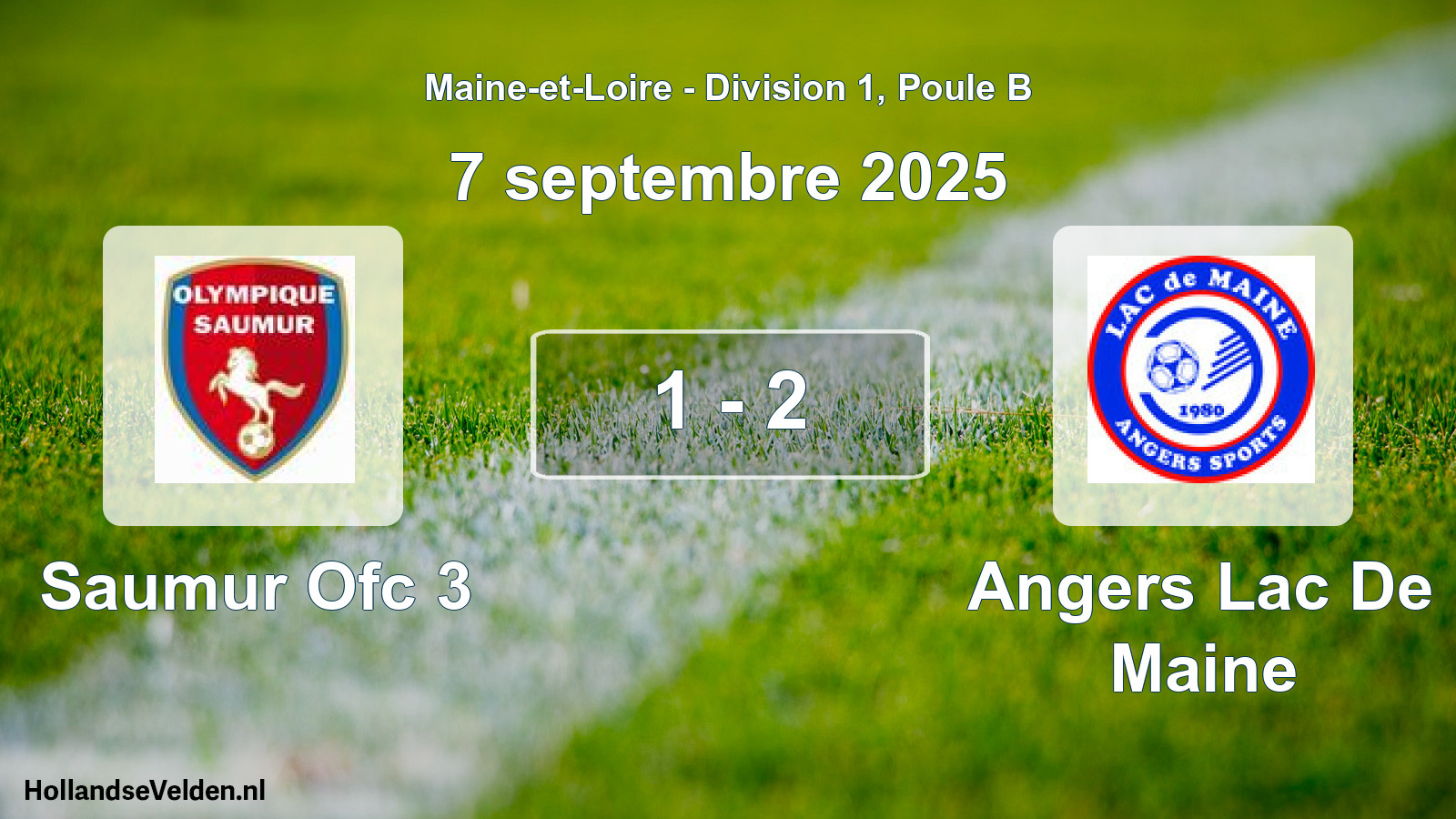 Gespeelde wedstrijd: Saumur Ofc 3 - Angers Lac De Maine 1 - 2 (7 september 2025)