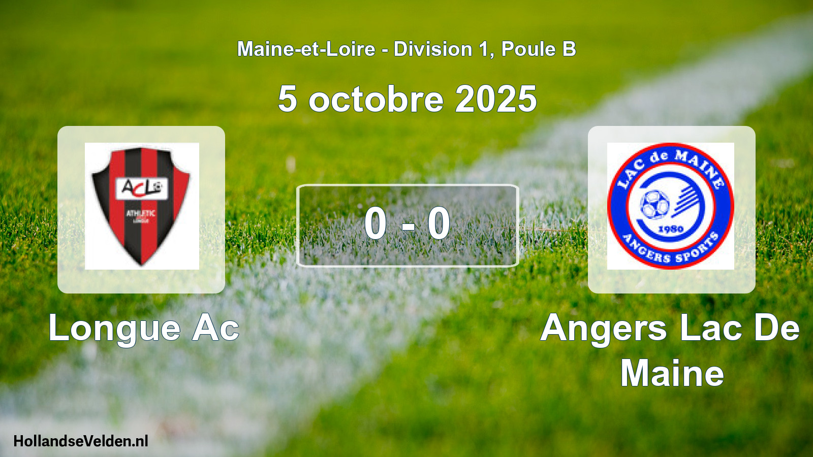 Gespeelde wedstrijd: Longue Ac - Angers Lac De Maine 0 - 0 (5 octobre 2025)