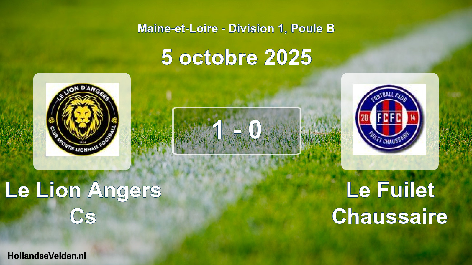 Gespeelde wedstrijd: Le Lion Angers Cs - Le Fuilet Chaussaire 1 - 0 (5 oktober 2025)