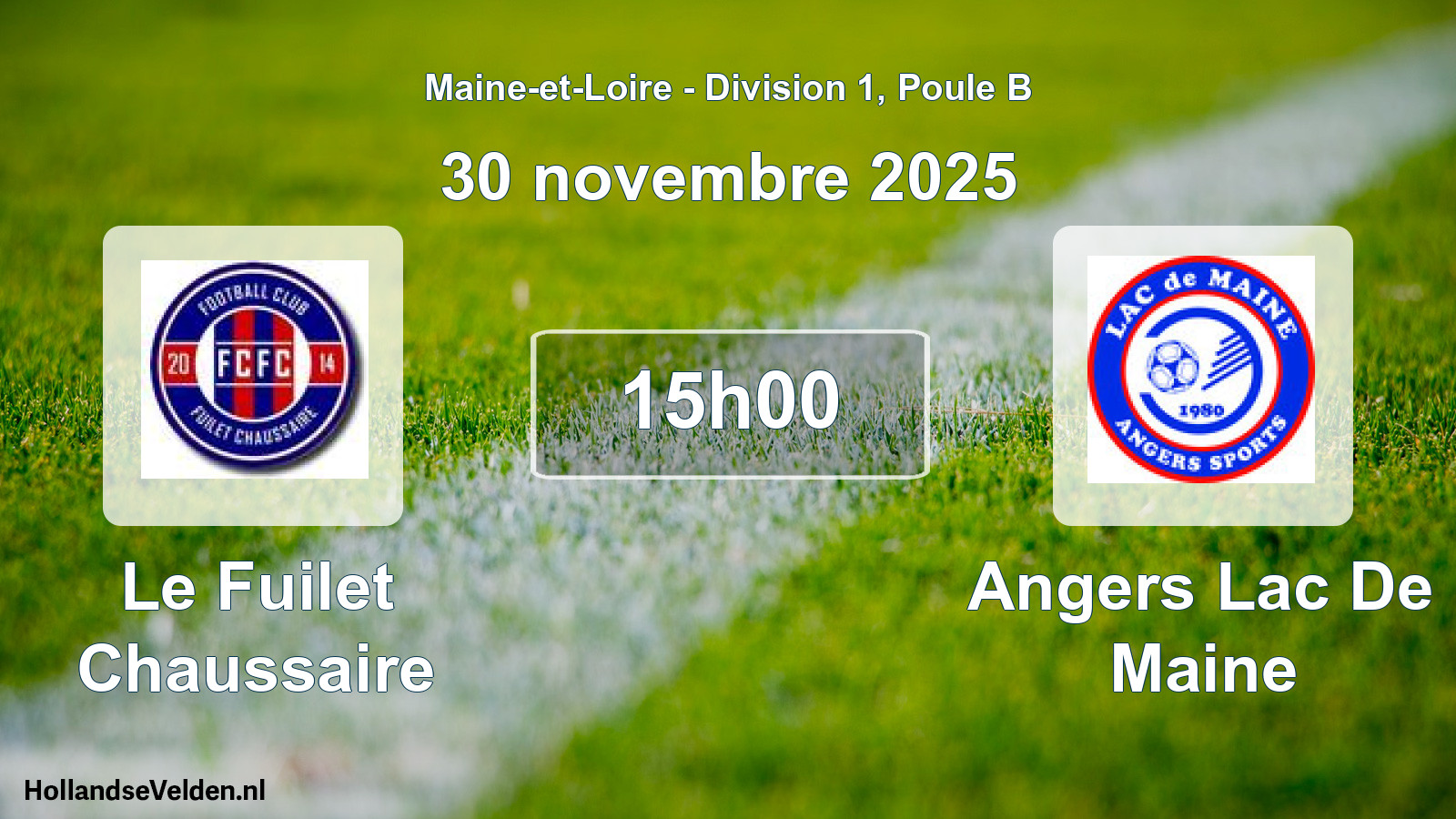 Scheduled Match: Le Fuilet Chaussaire - Angers Lac De Maine (30 November 2025)