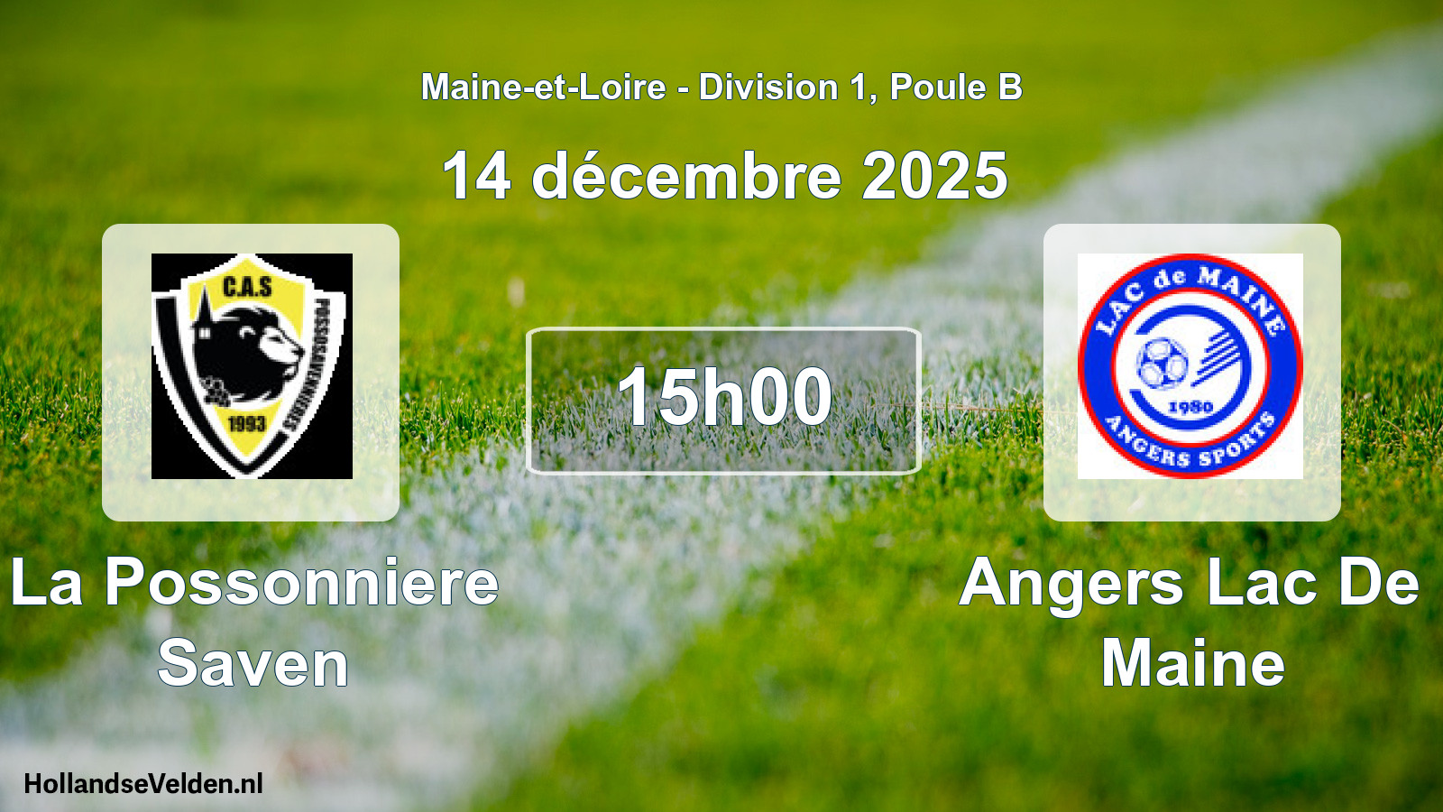 Scheduled Match: La Possonniere Saven - Angers Lac De Maine (14 December 2025)