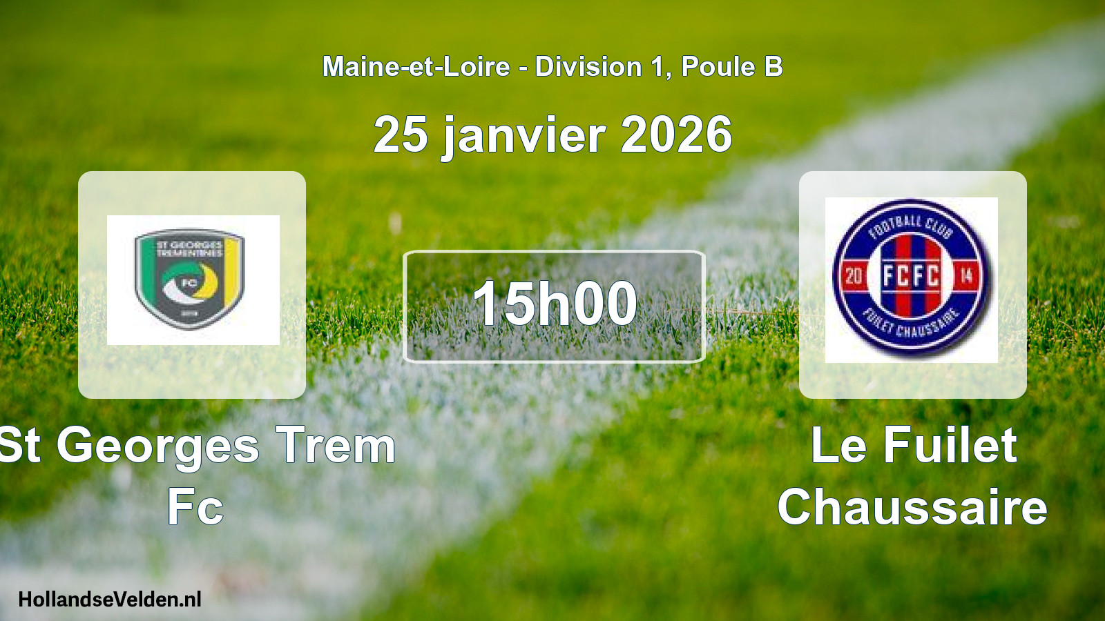 Geplande wedstrijd: St Georges Trem Fc - Le Fuilet Chaussaire (25 januari 2026)