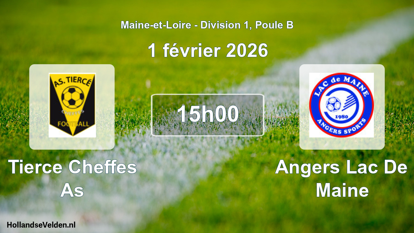 Geplande wedstrijd: Tierce Cheffes As - Angers Lac De Maine (1 februari 2026)