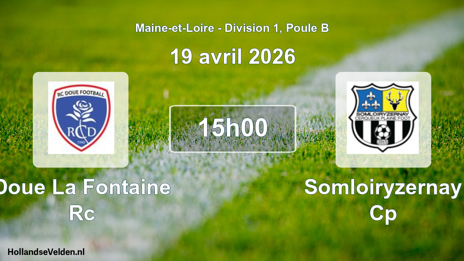 Geplande wedstrijd: Doue La Fontaine Rc - Somloiryzernay Cp (19 april 2026)