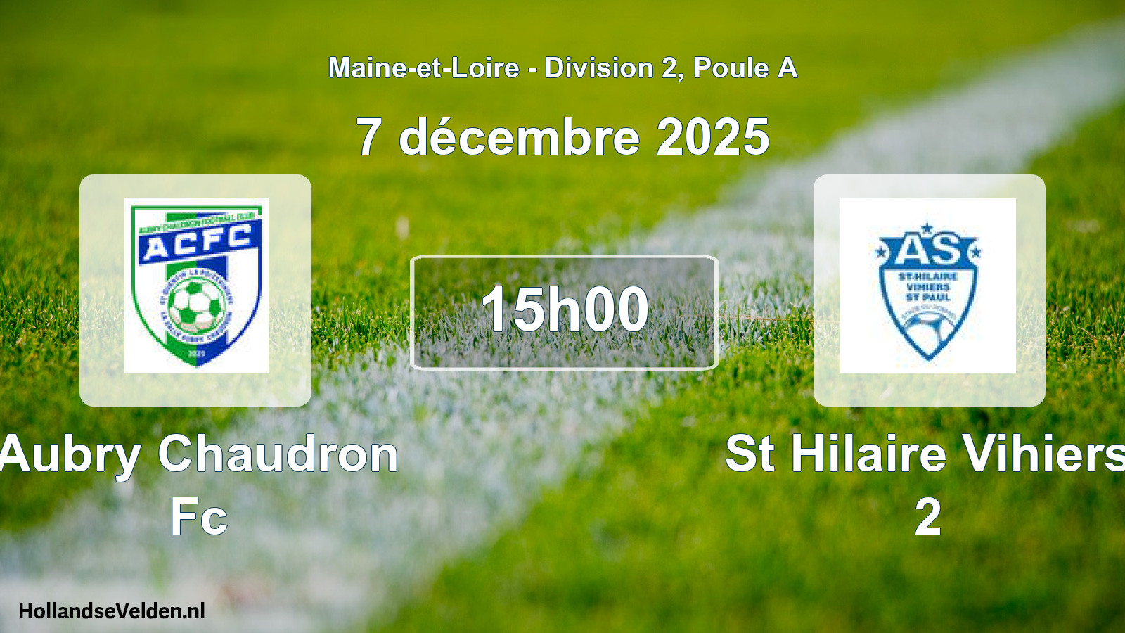 Geplande wedstrijd: Aubry Chaudron Fc - St Hilaire Vihiers 2 (7 décembre 2025)