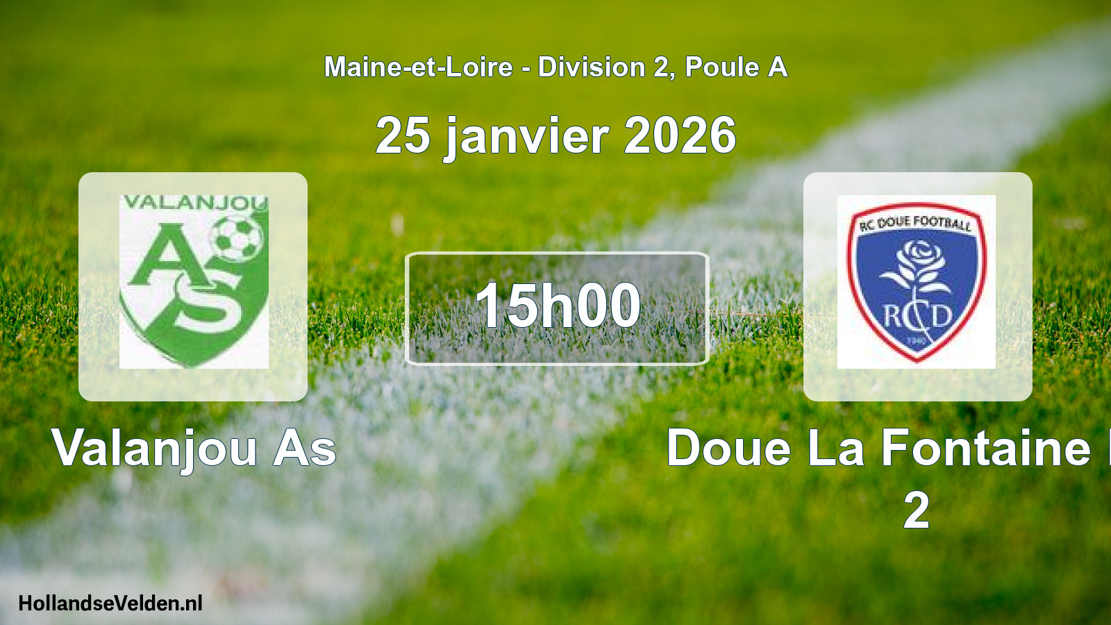 Scheduled Match: Valanjou As - Doue La Fontaine Rc 2 (25 January 2026)