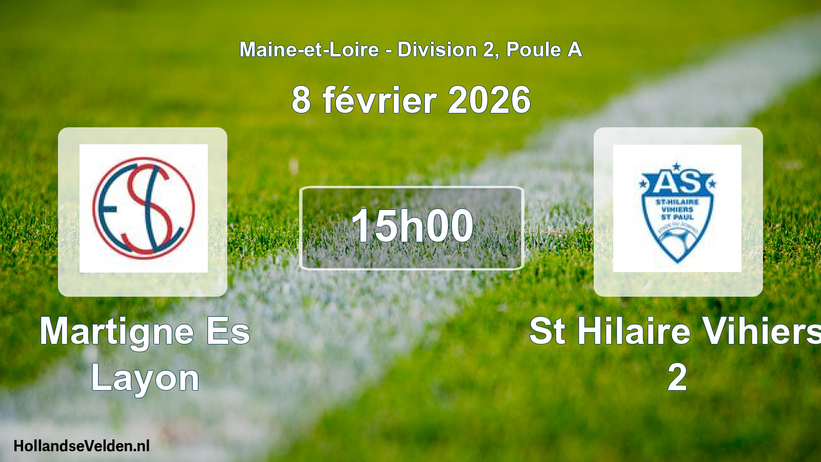 Geplande wedstrijd: Martigne Es Layon - St Hilaire Vihiers 2 (8 februari 2026)