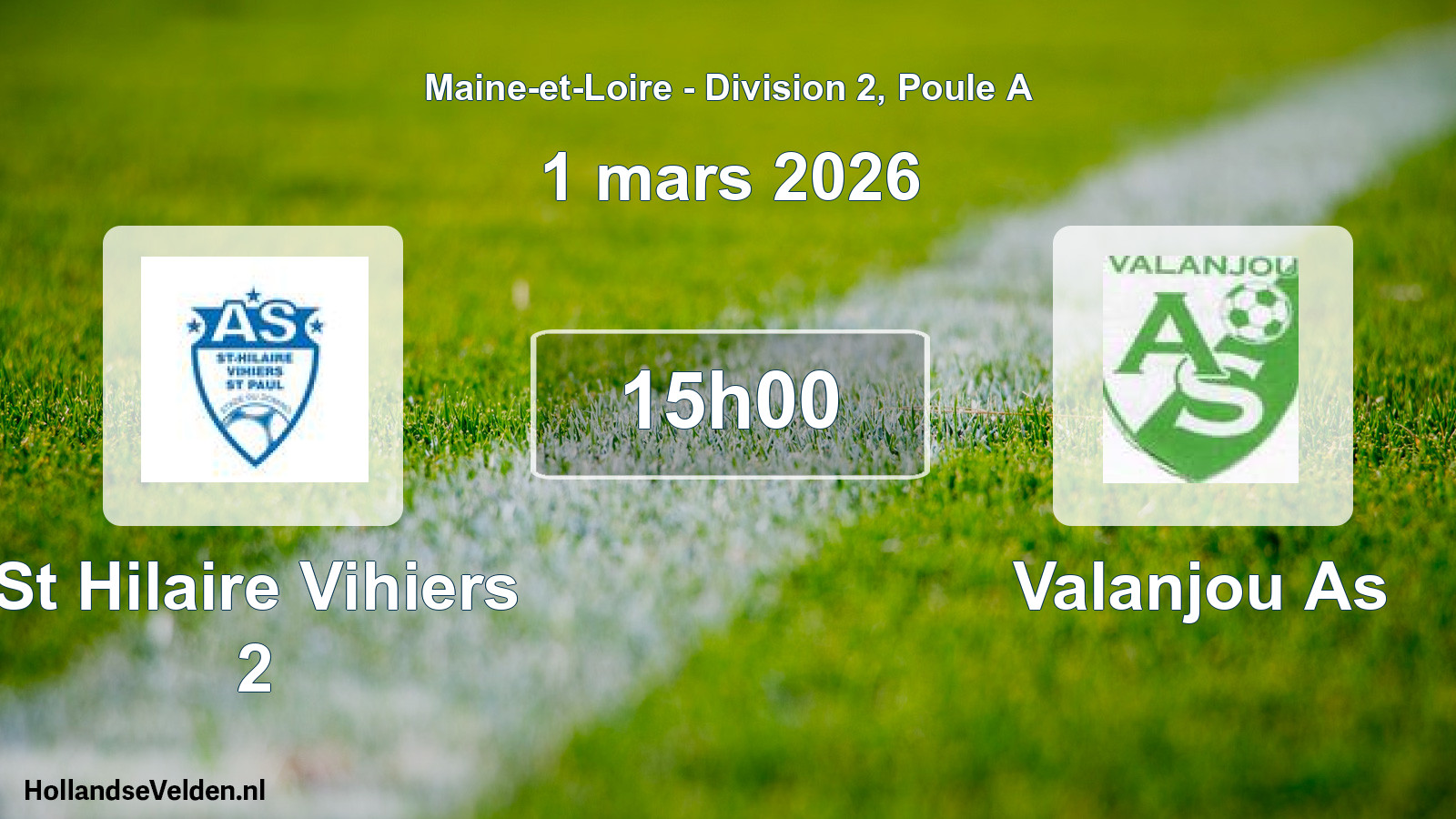 Geplande wedstrijd: St Hilaire Vihiers 2 - Valanjou As (1 maart 2026)
