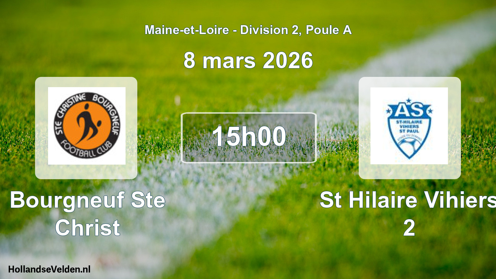 Geplande wedstrijd: Bourgneuf Ste Christ - St Hilaire Vihiers 2 (8 maart 2026)