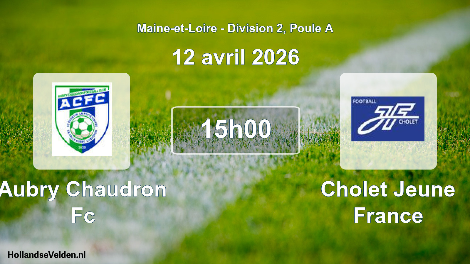 Scheduled Match: Aubry Chaudron Fc - Cholet Jeune France (12 April 2026)