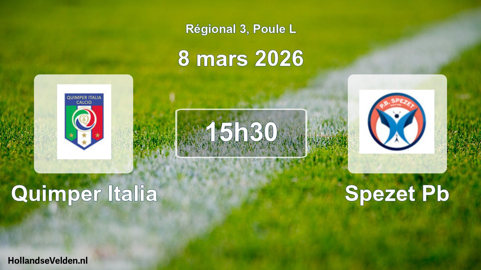 Geplande wedstrijd: Quimper Italia - Spezet Pb (8 maart 2026)