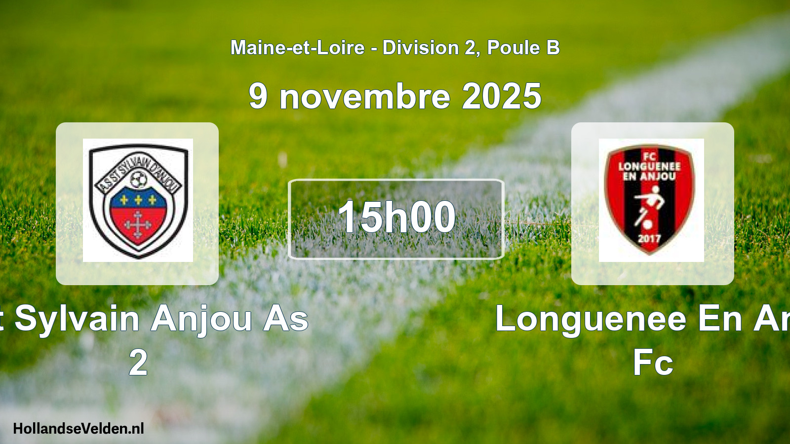 Geplande wedstrijd: St Sylvain Anjou As 2 - Longuenee En Anj Fc (9 novembre 2025)