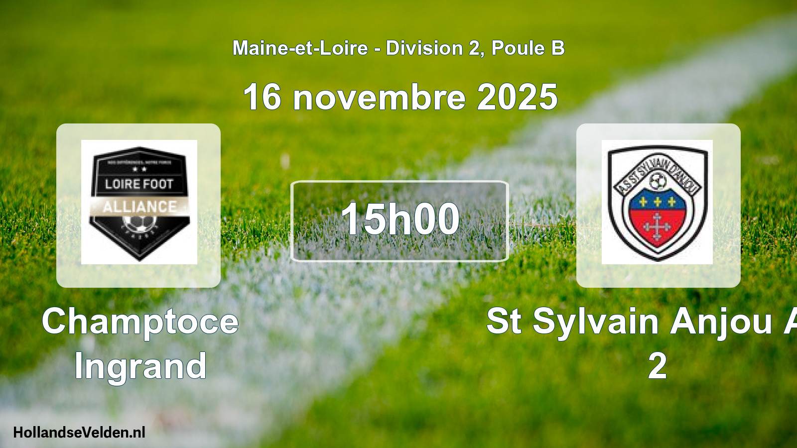 Geplande wedstrijd: Champtoce Ingrand - St Sylvain Anjou As 2 (16 novembre 2025)