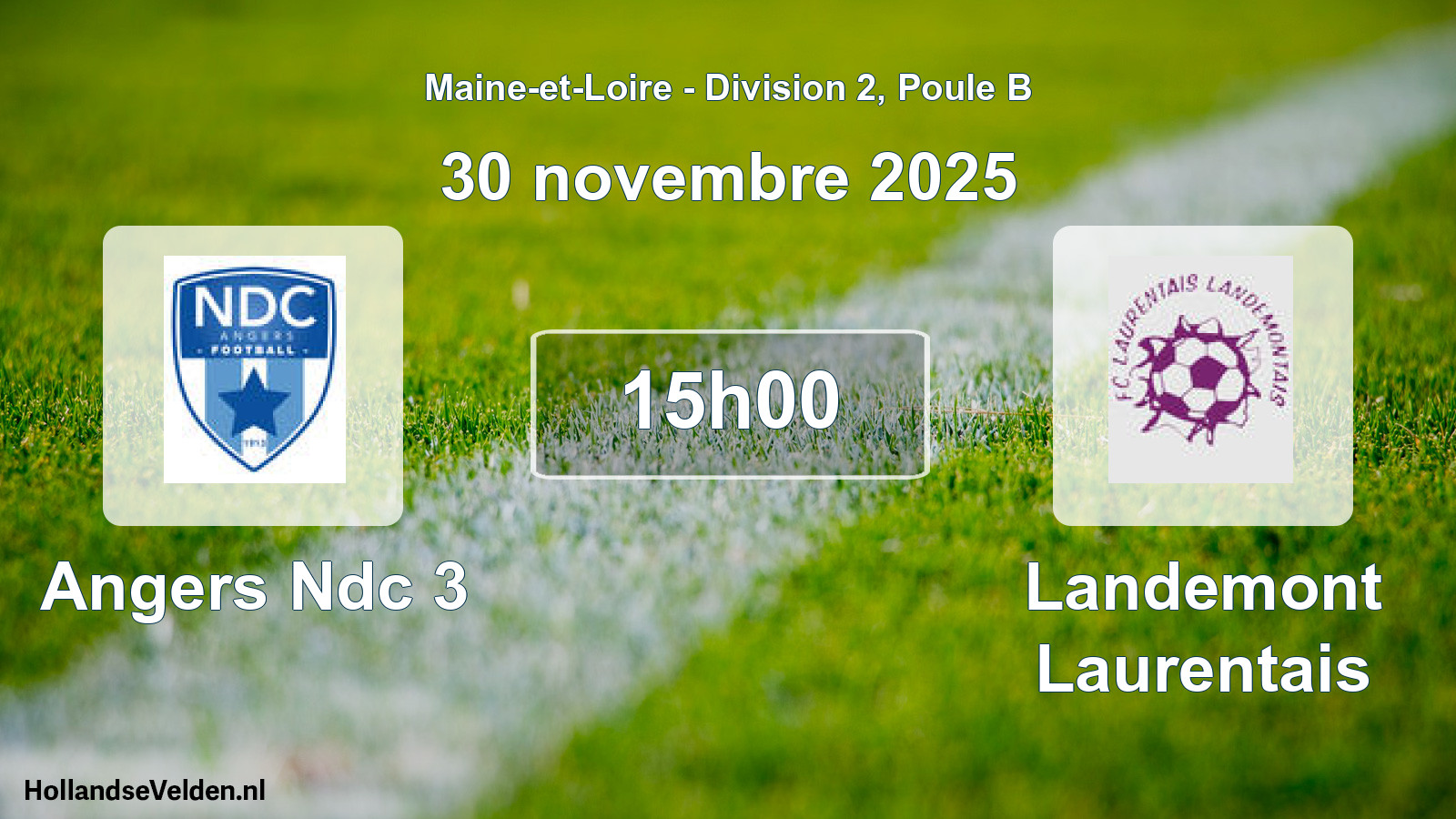 Geplande wedstrijd: Angers Ndc 3 - Landemont Laurentais (30 november 2025)