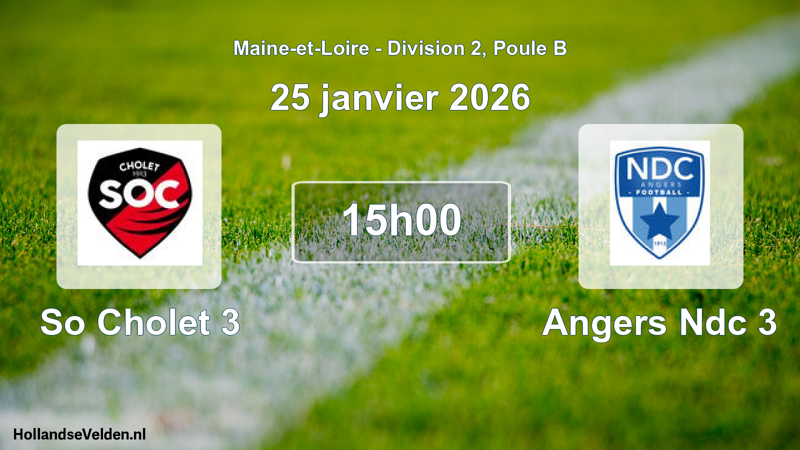 Scheduled Match: So Cholet 3 - Angers Ndc 3 (25 January 2026)