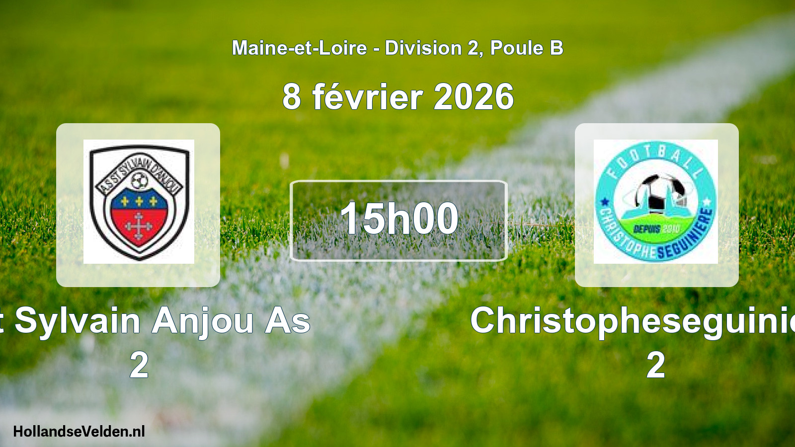 Geplande wedstrijd: St Sylvain Anjou As 2 - Christopheseguiniere 2 (8 février 2026)