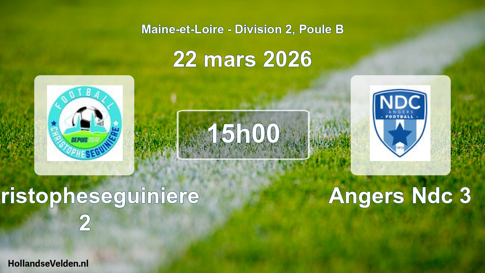 Scheduled Match: Christopheseguiniere 2 - Angers Ndc 3 (22 March 2026)