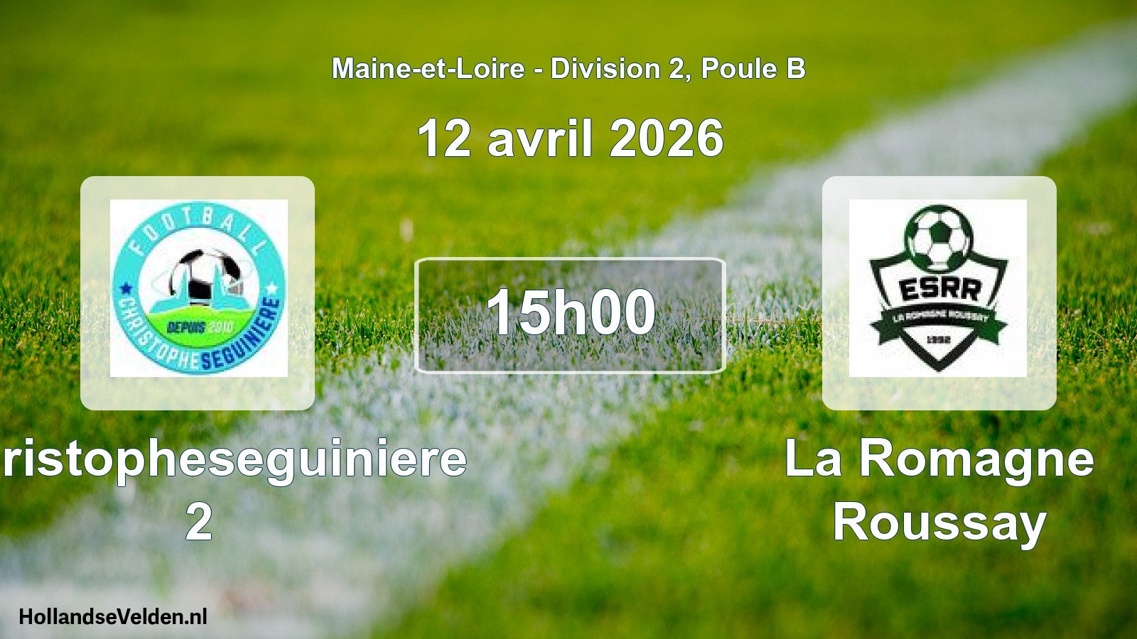 Geplande wedstrijd: Christopheseguiniere 2 - La Romagne Roussay (12 april 2026)