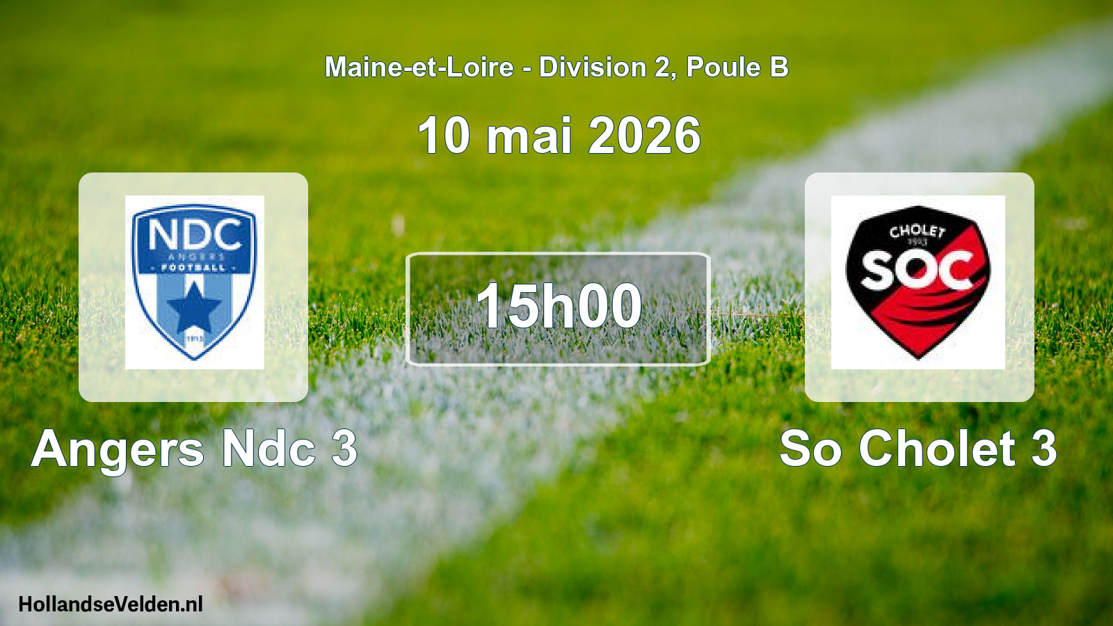 Geplande wedstrijd: Angers Ndc 3 - So Cholet 3 (10 mei 2026)