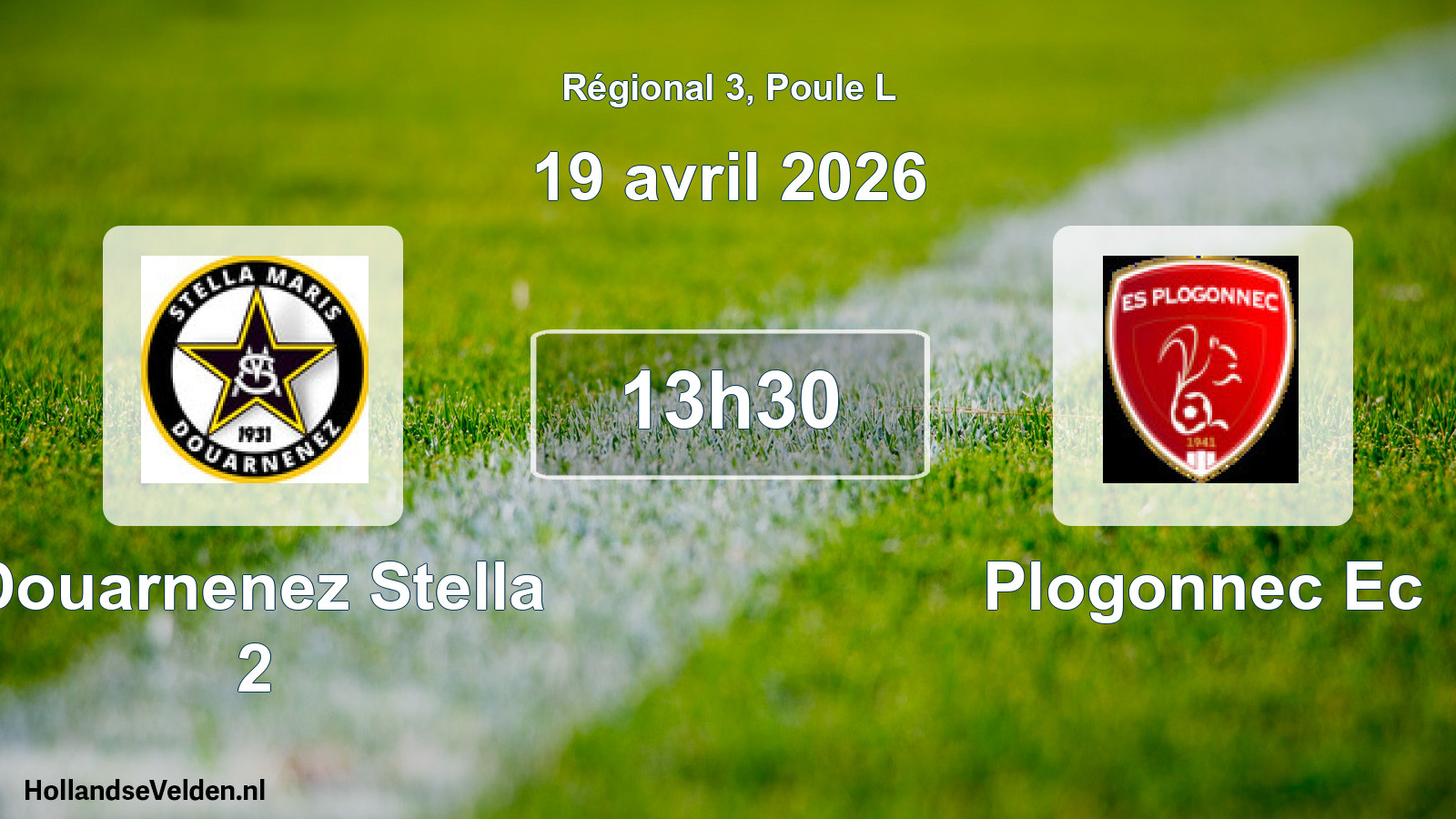 Scheduled Match: Douarnenez Stella 2 - Plogonnec Ec (19 April 2026)
