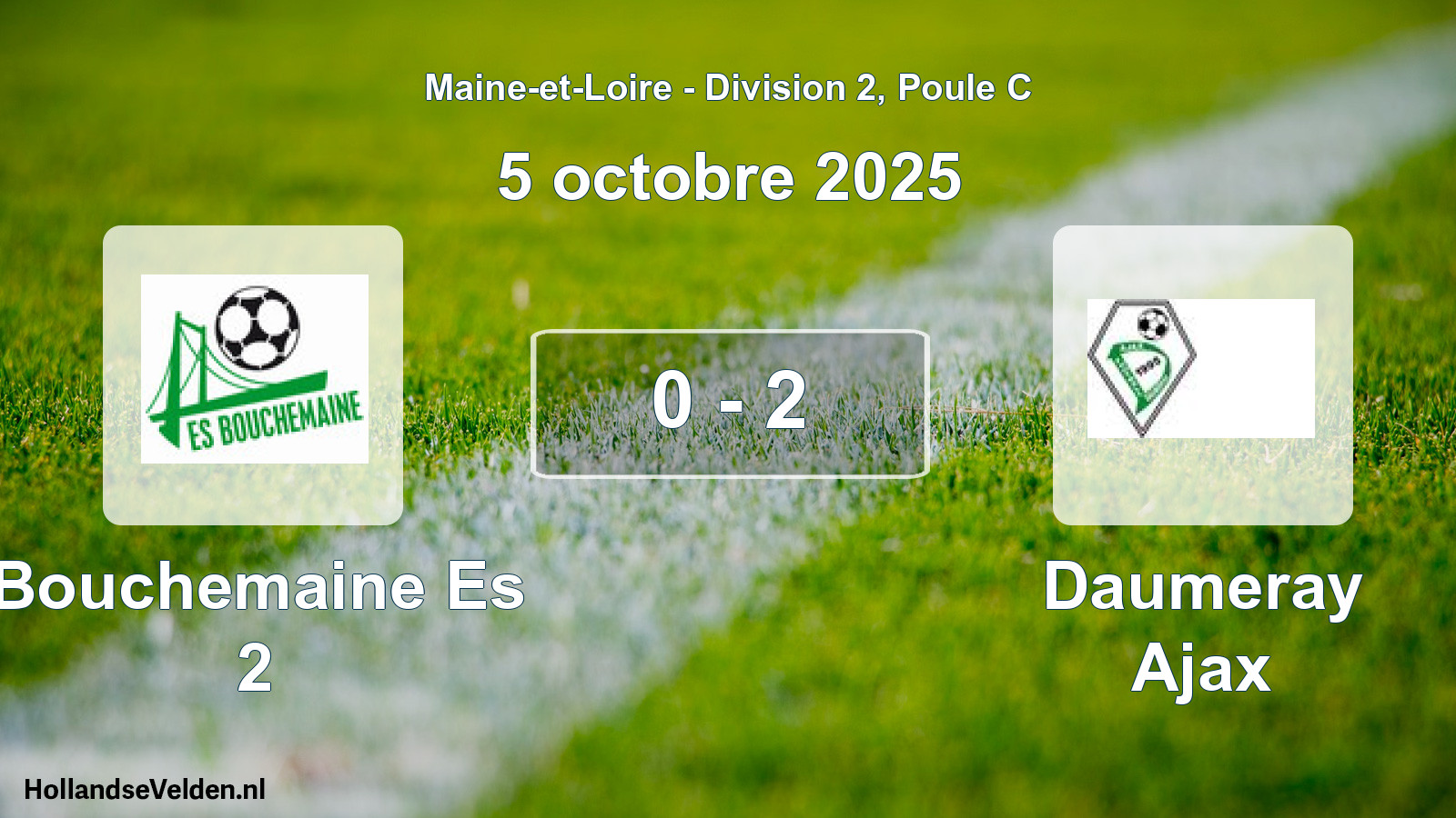 Total number of matches played: Bouchemaine Es 2 - Daumeray Ajax 0 - 2 (5 October 2025)
