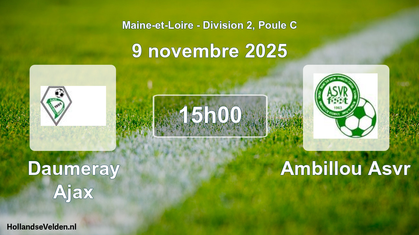Geplande wedstrijd: Daumeray Ajax - Ambillou Asvr (9 novembre 2025)