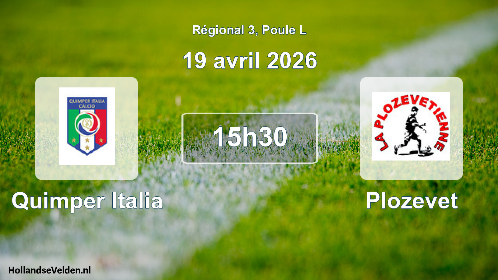 Geplande wedstrijd: Quimper Italia - Plozevet (19 avril 2026)