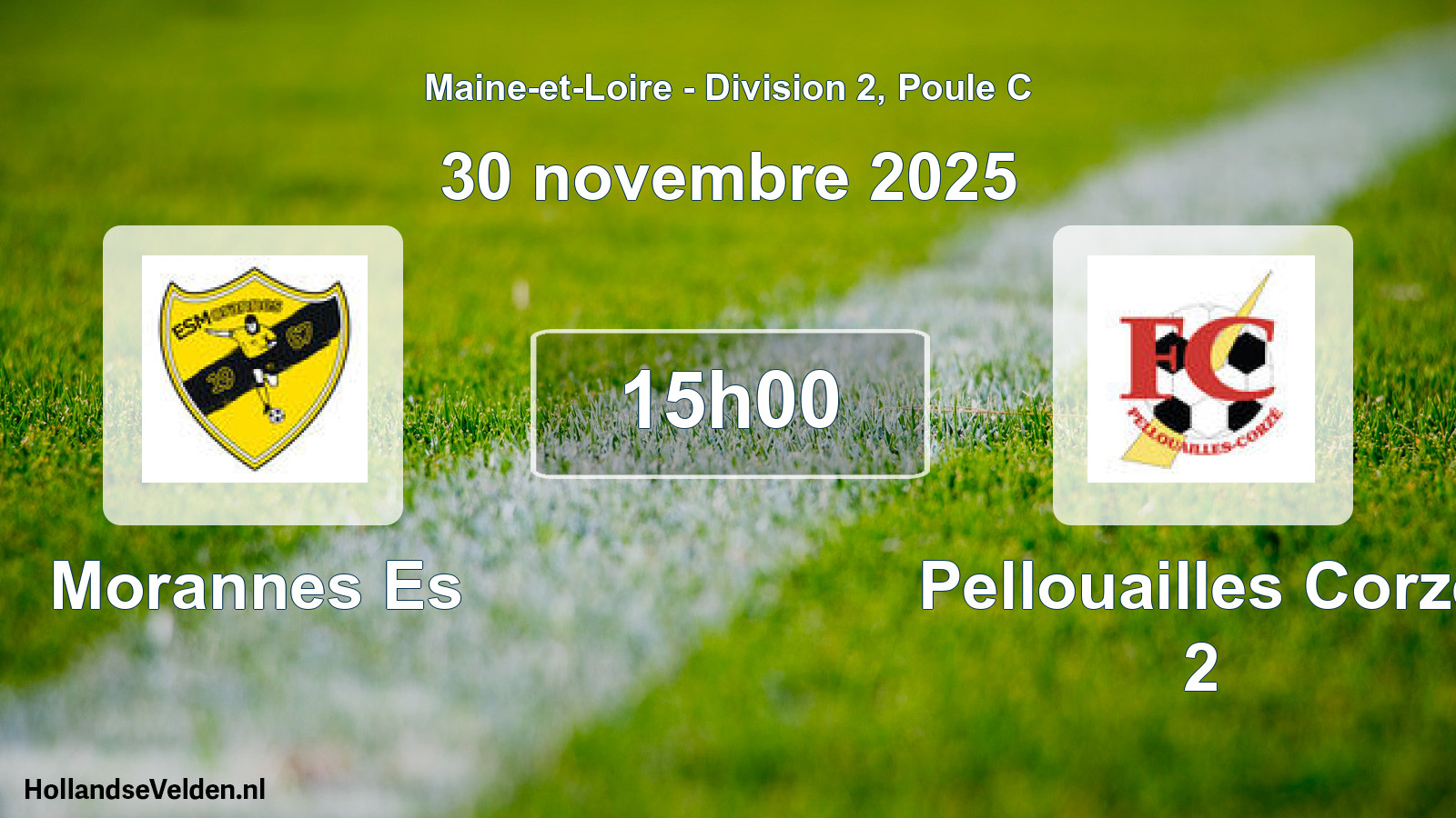 Scheduled Match: Morannes Es - Pellouailles Corze 2 (30 November 2025)