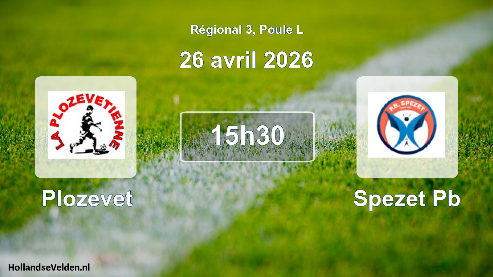 Geplande wedstrijd: Plozevet - Spezet Pb (26 april 2026)