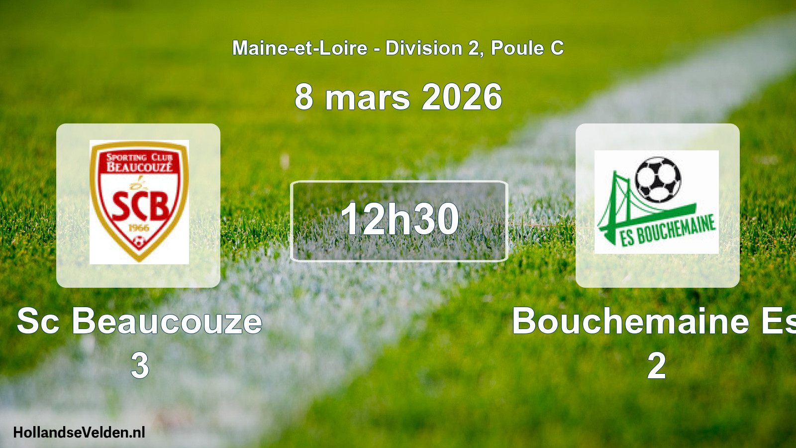 Geplande wedstrijd: Sc Beaucouze 3 - Bouchemaine Es 2 (8 mars 2026)