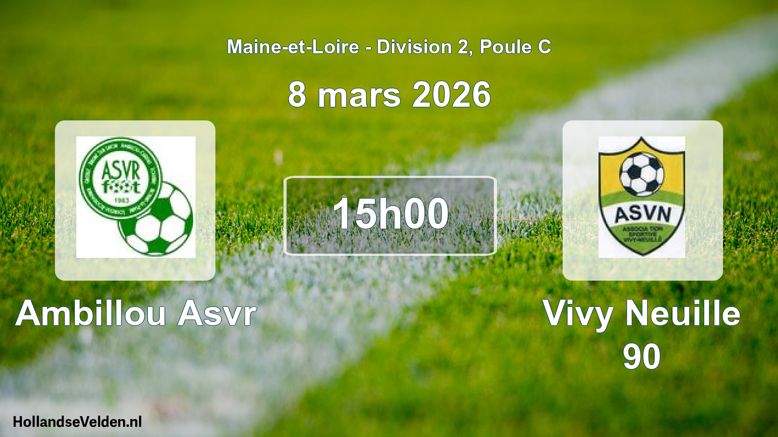 Geplande wedstrijd: Ambillou Asvr - Vivy Neuille 90 (8 mars 2026)