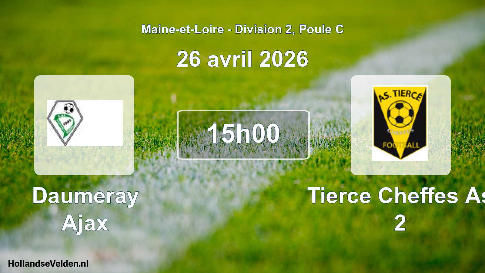 Geplande wedstrijd: Daumeray Ajax - Tierce Cheffes As 2 (26 april 2026)