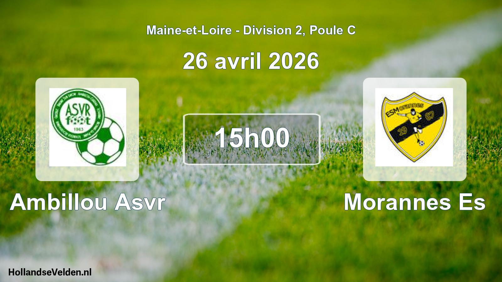 Geplande wedstrijd: Ambillou Asvr - Morannes Es (26 april 2026)