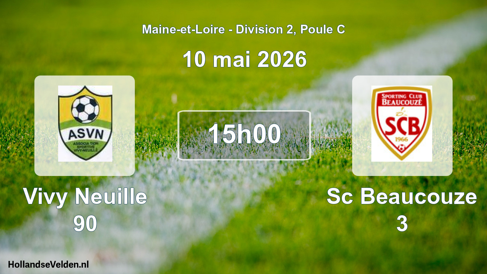 Scheduled Match: Vivy Neuille 90 - Sc Beaucouze 3 (10 May 2026)