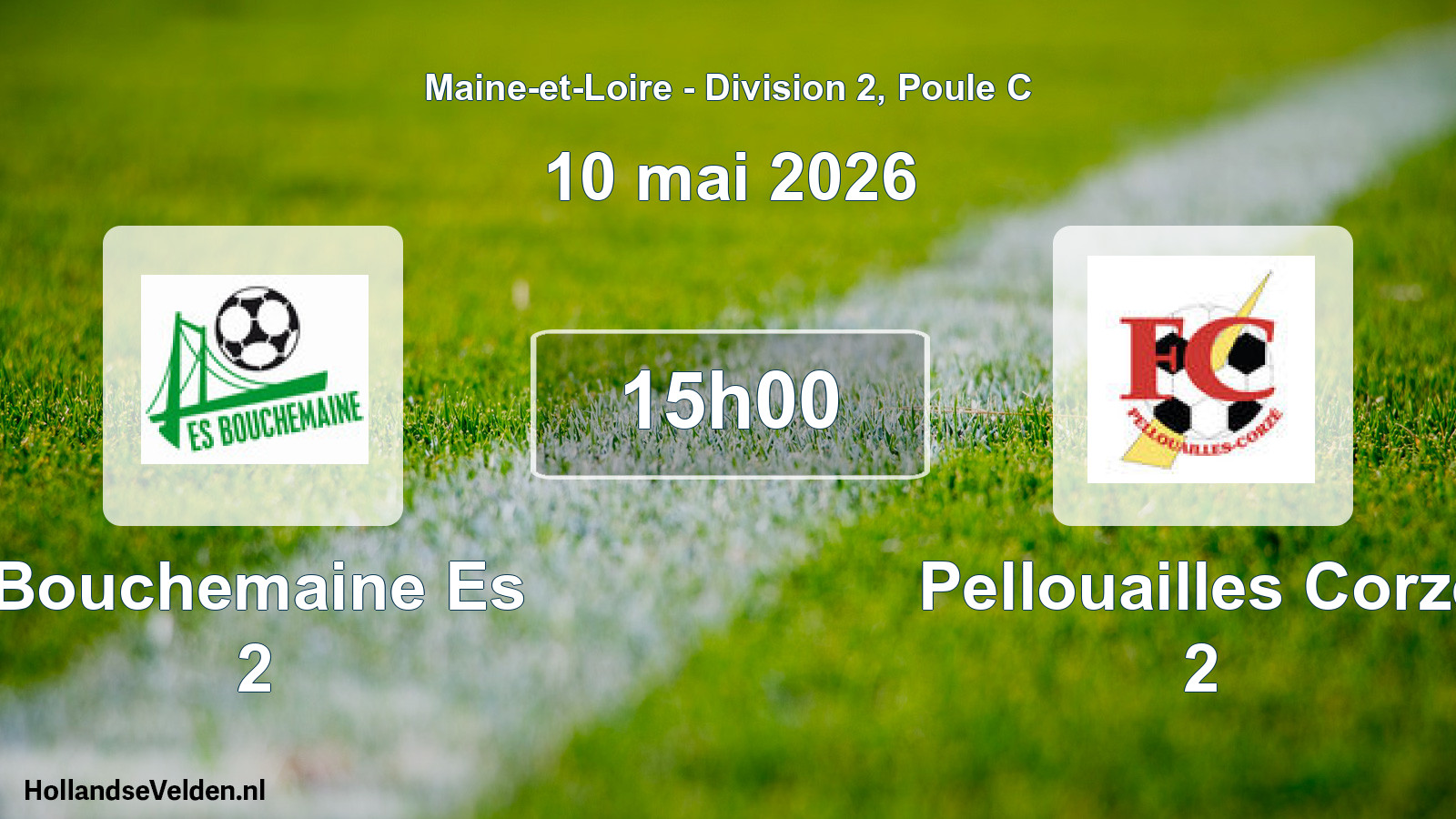 Geplande wedstrijd: Bouchemaine Es 2 - Pellouailles Corze 2 (10 mai 2026)
