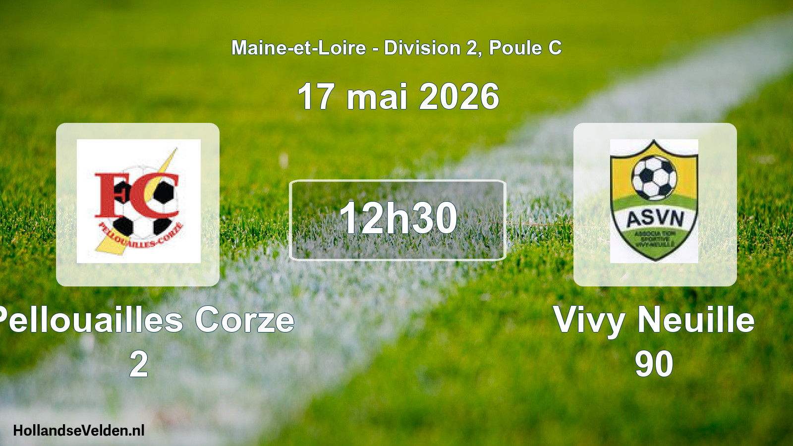 Scheduled Match: Pellouailles Corze 2 - Vivy Neuille 90 (17 May 2026)