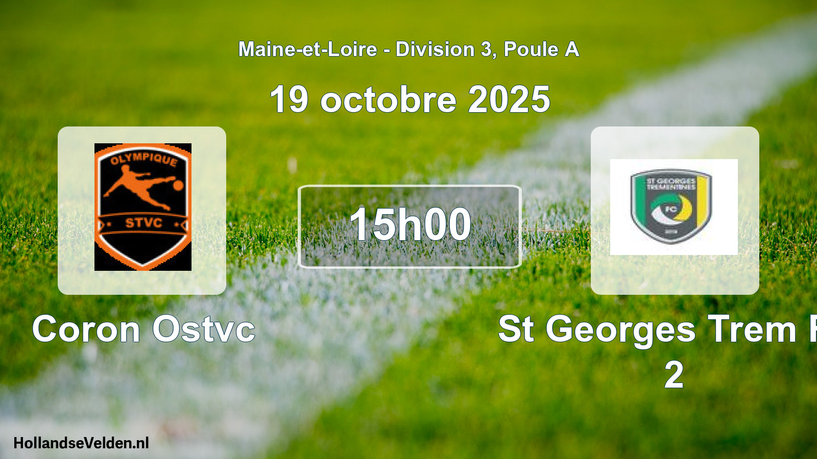 Scheduled Match: Coron Ostvc - St Georges Trem Fc 2 (19 October 2025)