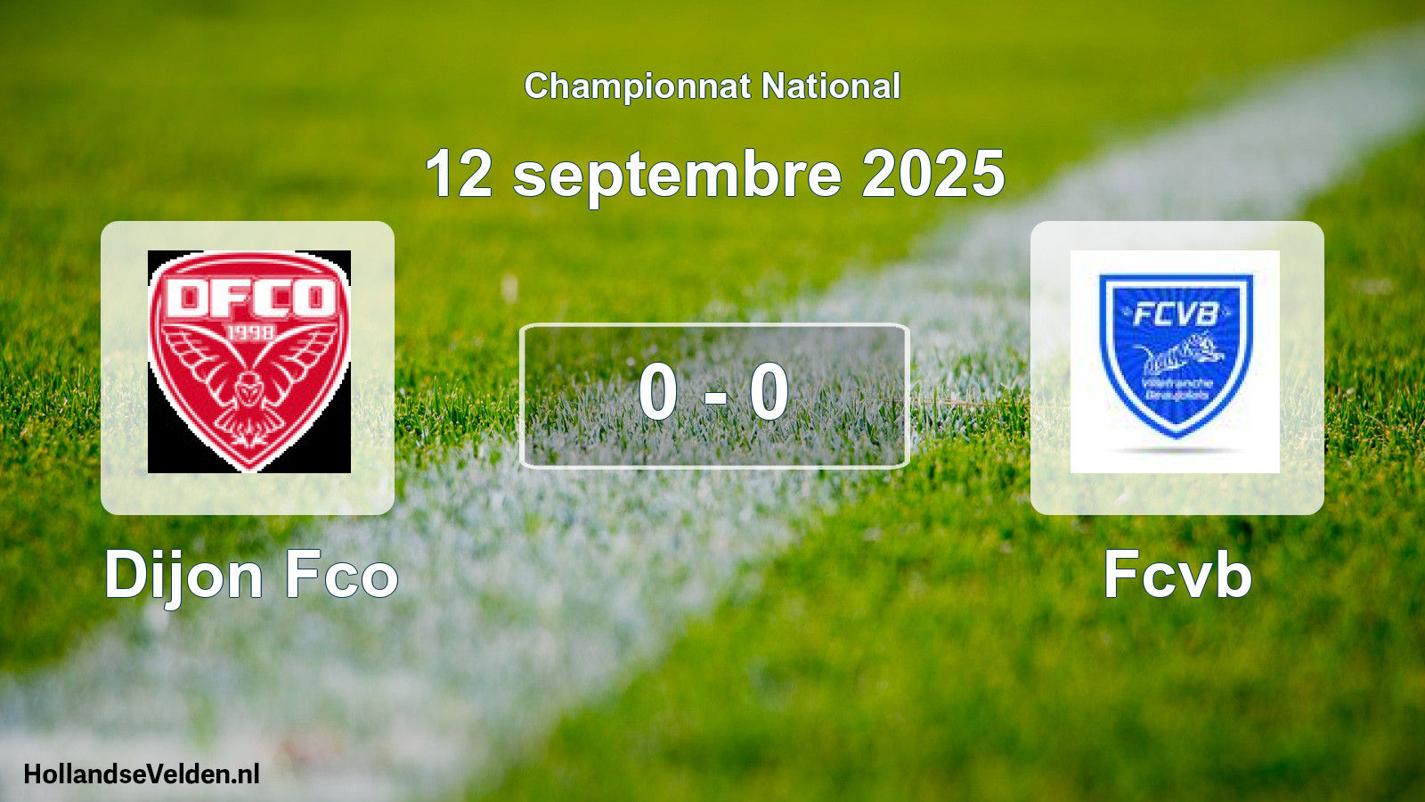 Gespeelde wedstrijd: Dijon Fco - Fcvb 0 - 0 (12 september 2025)