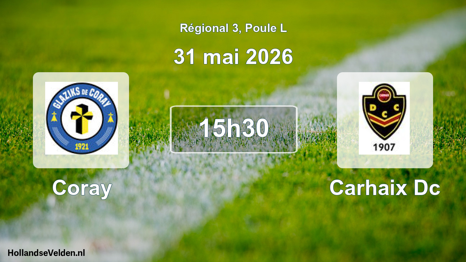 Geplande wedstrijd: Coray - Carhaix Dc (31 mai 2026)