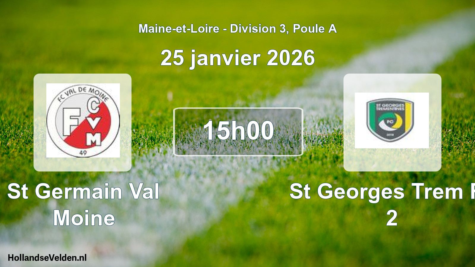 Geplande wedstrijd: St Germain Val Moine - St Georges Trem Fc 2 (25 januari 2026)