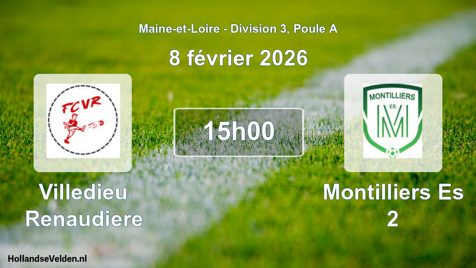 Geplande wedstrijd: Villedieu Renaudiere - Montilliers Es 2 (8 februari 2026)