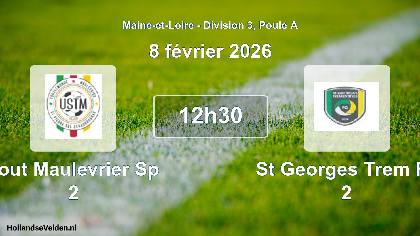 Geplande wedstrijd: Tout Maulevrier Sp 2 - St Georges Trem Fc 2 (8 februari 2026)
