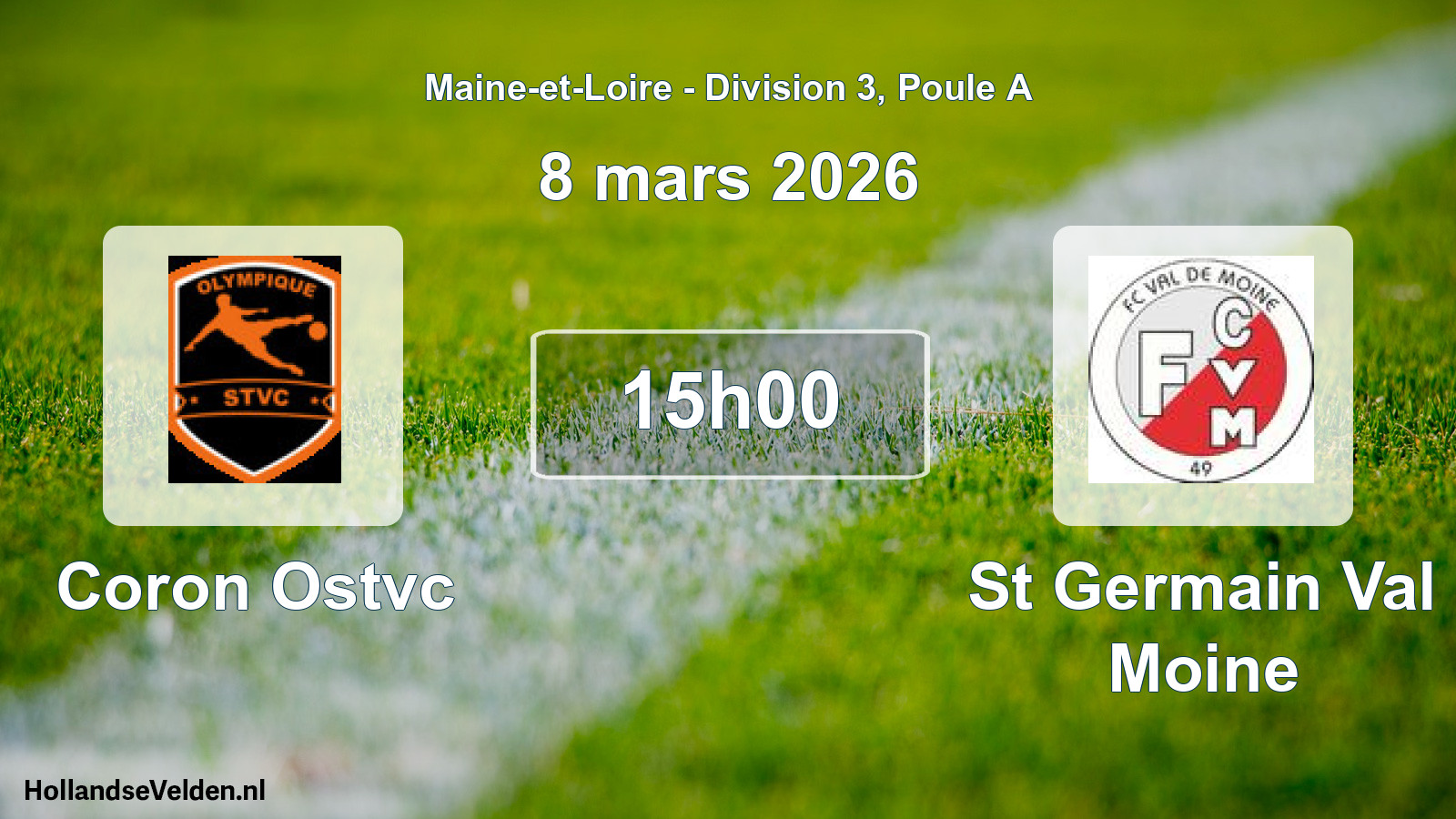 Geplande wedstrijd: Coron Ostvc - St Germain Val Moine (8 mars 2026)