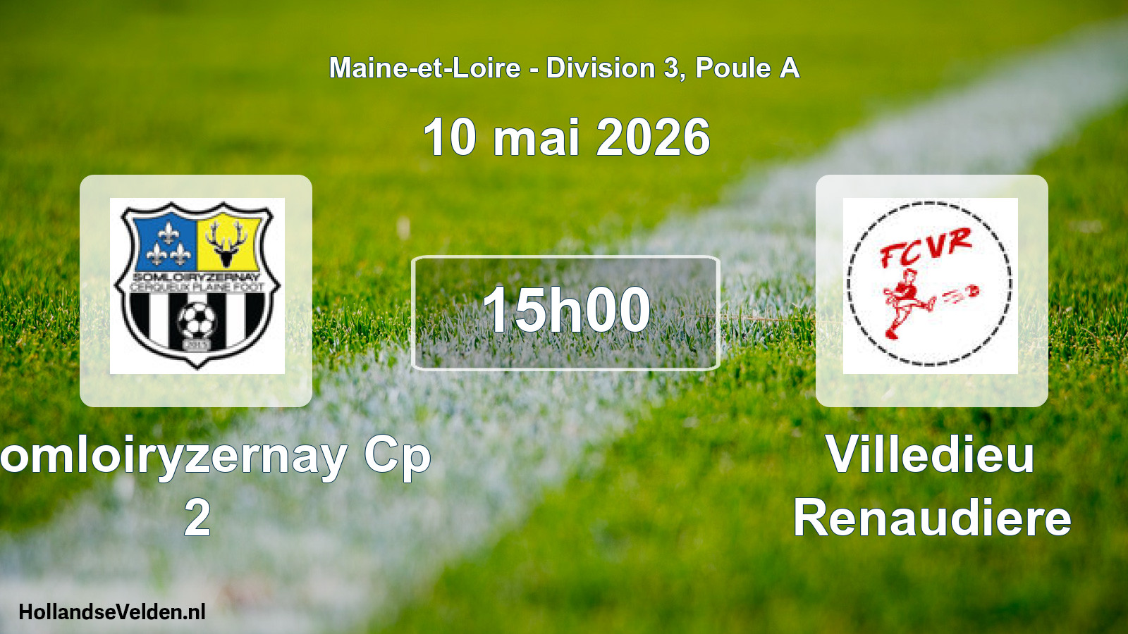 Geplande wedstrijd: Somloiryzernay Cp 2 - Villedieu Renaudiere (10 mai 2026)